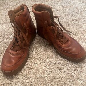 Very Rare- Coach Leather Men High Top Sneakers- size 9